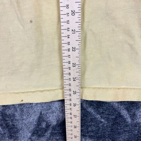 Vtg Hobie 1989 Single Stitch T-Shirt Cycling Surf Men's XL Made In USA Yellow - Picture 11 of 16